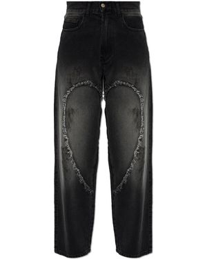 Carne Bollente Jeans With A Vintage Effect - Black