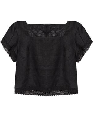 Posse Linen Top 'Alfie' - Black