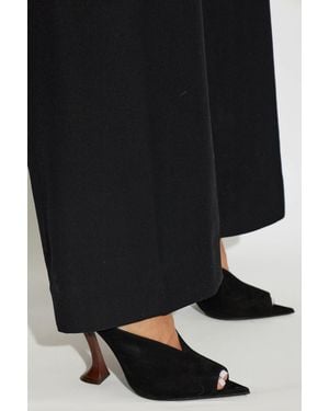 Lanvin Suede Heeled Mules - Black