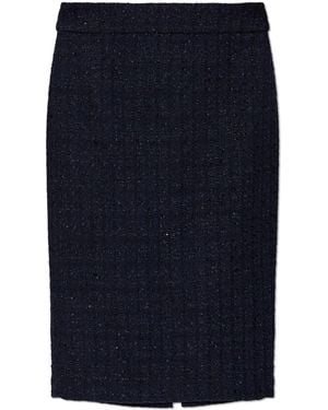 Emporio Armani Tweed Skirt - Blue