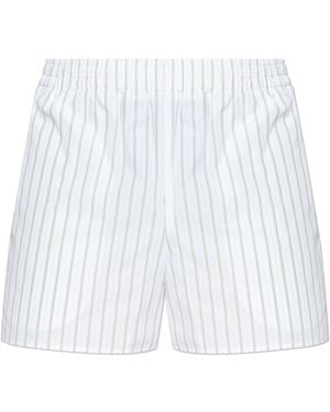 Ami Paris Ribbed Shorts - White