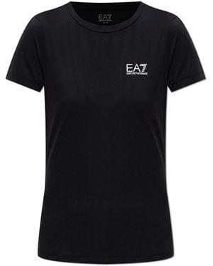EA7 T-Shirt With Printed Logo - Black