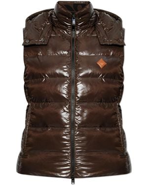 MCM Insulated Vest With Detachable Hood - Brown