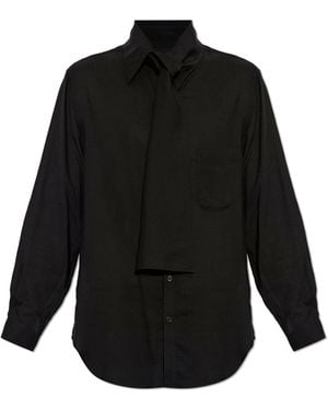 Yohji Yamamoto Shirt With Pocket - Black