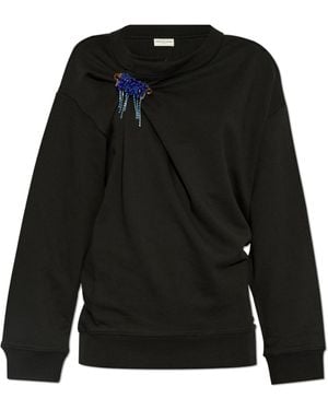 Dries Van Noten Sweatshirt With Appliqué - Black