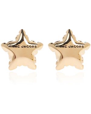 Marc Jacobs Brass Earrings - White