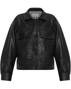 Munthe Leather Jacket 'Vineth' - Black