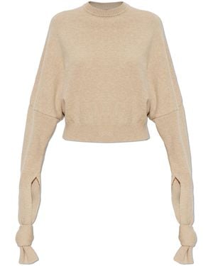 Jacquemus Wool Sweater 'Fiocco' - Natural