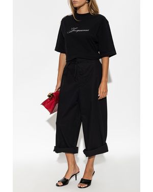 Jacquemus T-Shirt With Logo - Black