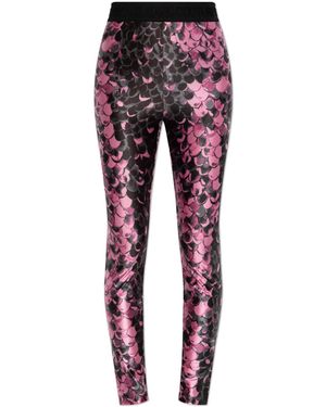 Versace Jeans Couture Leggings With Print - Red