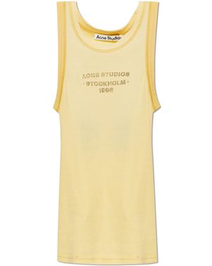 Acne Studios Ribbed Sleeveless Top - Yellow