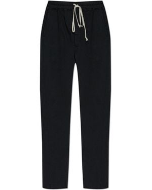 Rick Owens Joggers With Raw-Edged Legs - Black