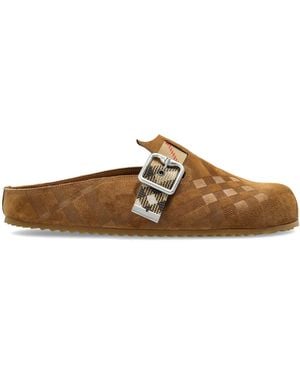 Burberry Suede Slides 'Urchin' - Brown