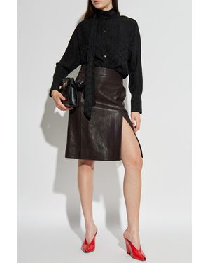Ferragamo Leather Skirt - Black