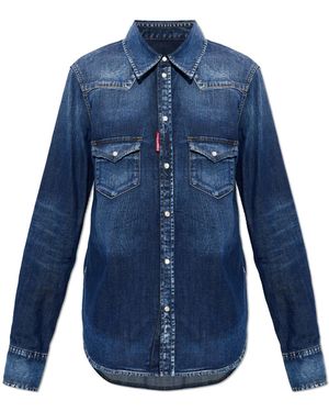 DSquared² Top With Z Logo - Blue