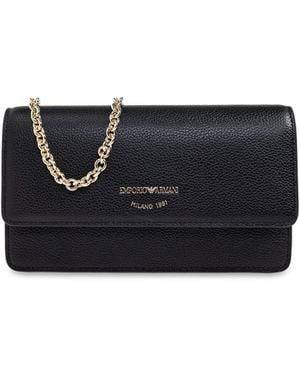 Emporio Armani Clutch With Logo - Black