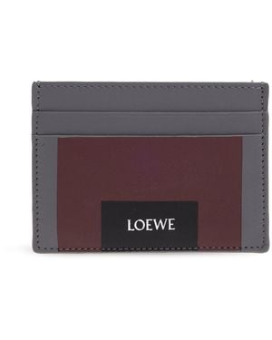 Loewe Leather Card Holder - Purple