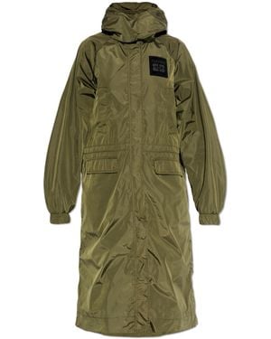 Ganni Loose-Fit Parka With Hood - Green