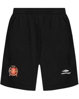 Balenciaga Logo Shorts, ' - Black