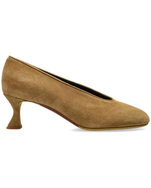 Moschino Suede Heeled Shoes - Brown