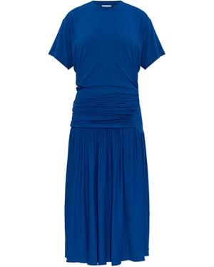 Ferragamo Dress With Draping - Blue