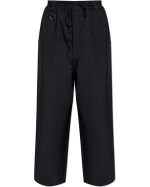 Y-3 Wide-Leg Trousers - Black