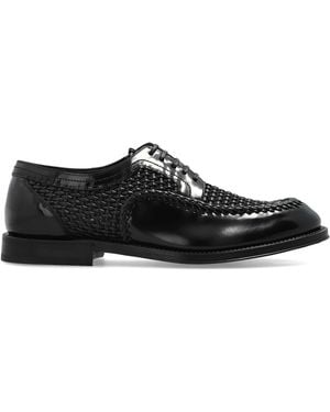 Dolce & Gabbana Leather Derby Shoes - Black