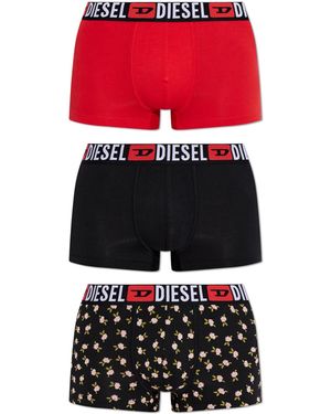 DIESEL Three-Pack Of Boxer Briefs 'Umbx-Damienthreepack' - Red