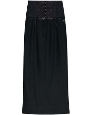 Dolce & Gabbana Satin Skirt - Black