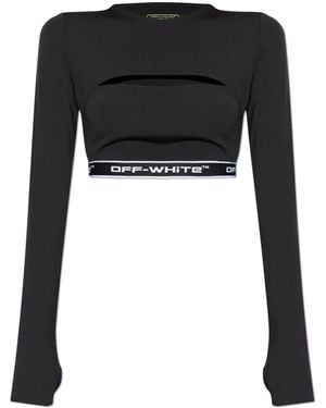Off-White c/o Virgil Abloh Short Top With Long Sleeves - Black