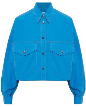 Versace Short Oversize Shirt - Blue