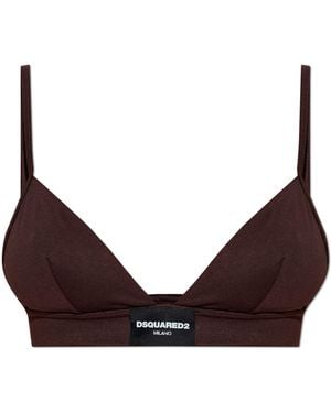 DSquared² Bra With Logo - Brown