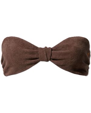 Perfect Moment Cotton Terry Bra - Brown