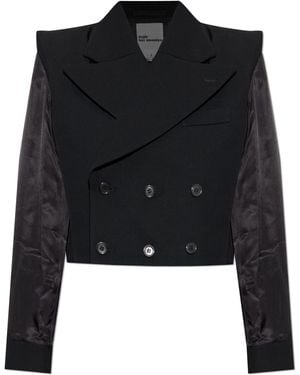 Comme des Garçons Short Double-Breasted Blazer - Black