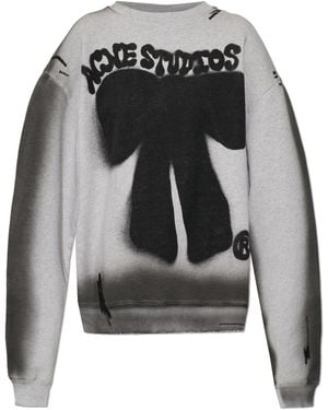 Acne Studios Sweatshirt With Print - Grey