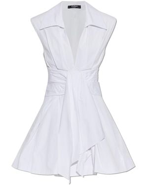 Balmain Draped Dress - White