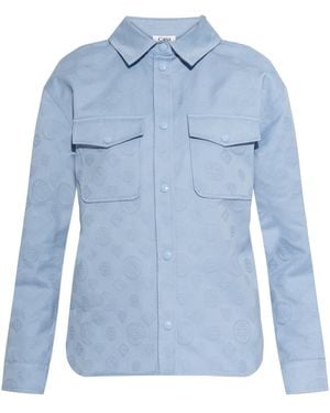 CASABLANCA Shirt With Monogram - Blue