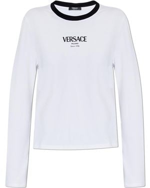 Versace T-Shirt With Logo - White