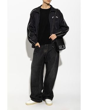 Palm Angels Wool Sweater With Sewn-On Logo - Black