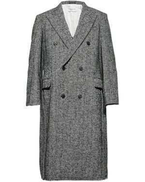Lanvin Herringbone Pattern Coat - Grey