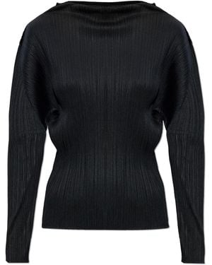 Pleats Please Issey Miyake Pleated Top - Black
