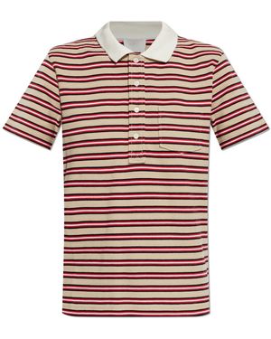 A.P.C. Striped Pattern Polo - Red