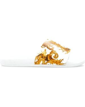 Versace Jeans Couture Rubber Flip-Flops - Metallic
