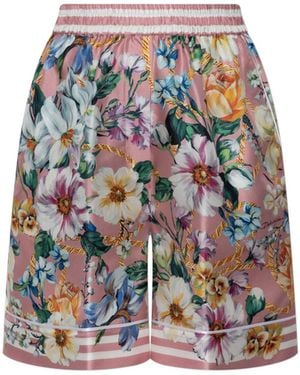 Dolce & Gabbana Silk Shorts - Pink