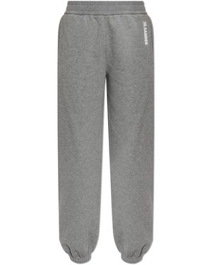Jil Sander Sweatpants With Printed Logo - Grey