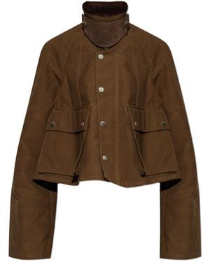 JW Anderson Jacket With Corduroy Collar - Brown