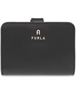 Furla Leather Wallet With Logo - Black