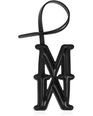 Max Mara Leather Pendant "Mmcharm" - Grey