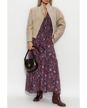 Isabel Marant Sheepskin Coat "Blondine" - Purple