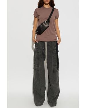 Rick Owens T-Shirt With Decorative Stripe - Purple